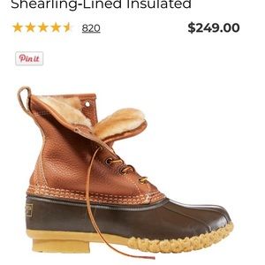 L.L. Bean Boots.  Shearling Lined.  Women’s SIZE 9.